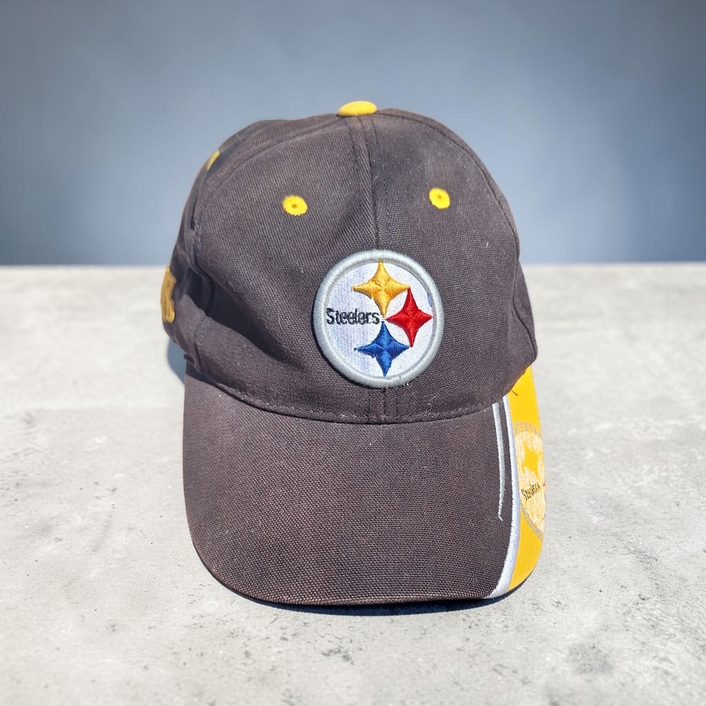Pittsburgh Steelers baseball-style cap official NFL Charcoal  Velcro Closure - Picture 8 of 13